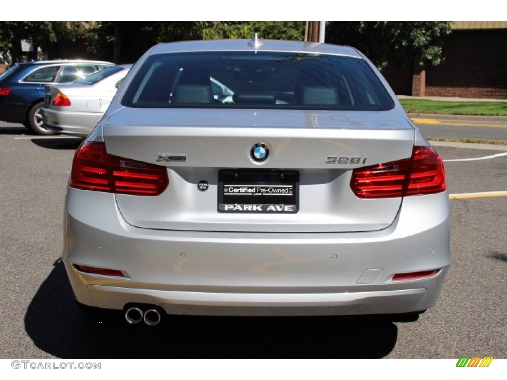 2014 3 Series 328i xDrive Sedan - Glacier Silver Metallic / Black photo #4