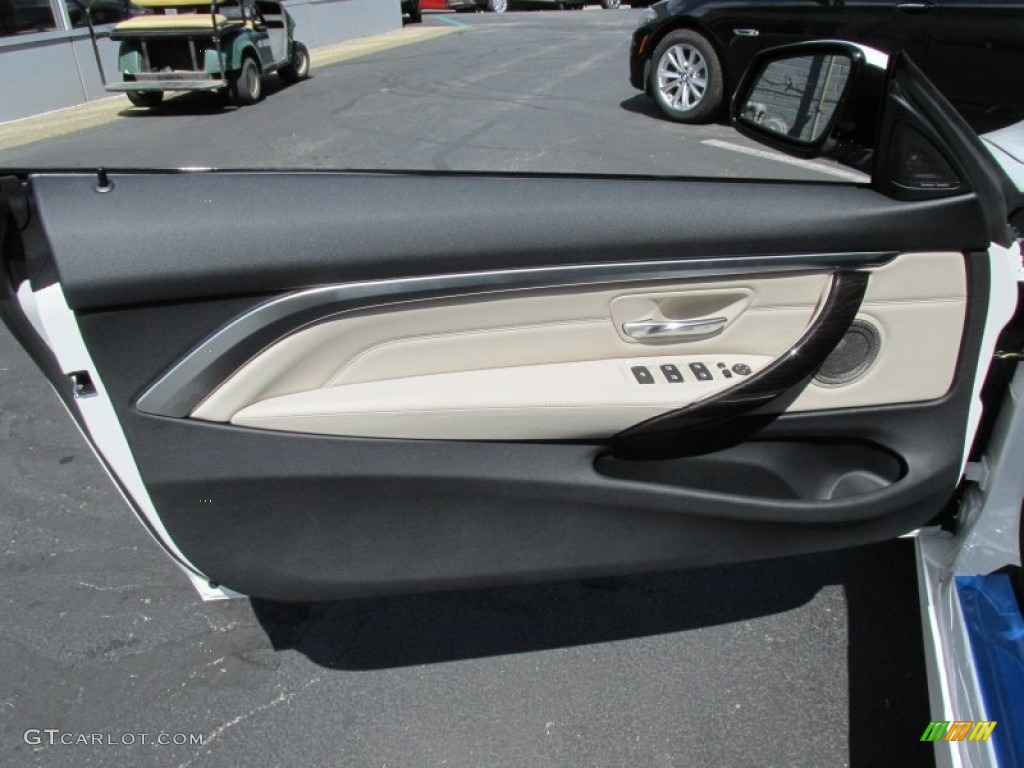 2015 BMW 4 Series 428i xDrive Convertible Venetian Beige Door Panel Photo #96771390