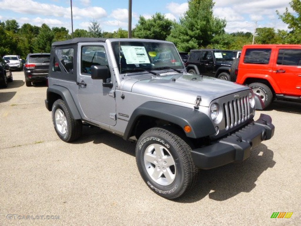 Billet Silver Metallic 2015 Jeep Wrangler Sport S 4x4 Exterior Photo #96771867