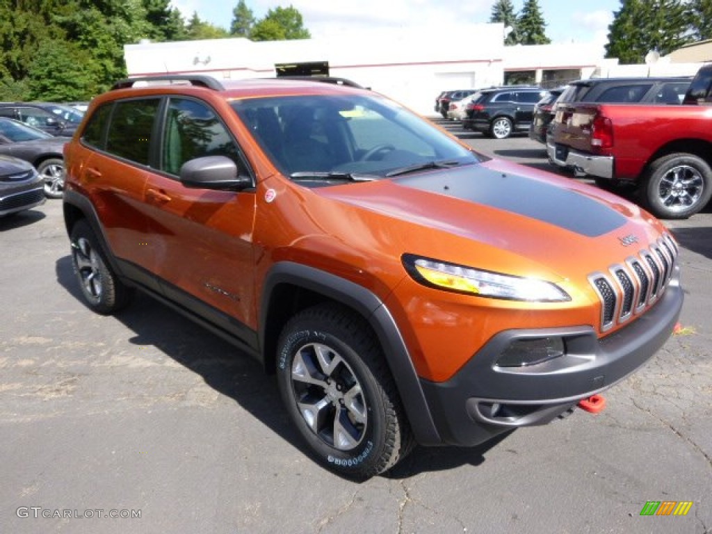 Mango Tango Pearl 2015 Jeep Cherokee Trailhawk 4x4 Exterior Photo #96774675