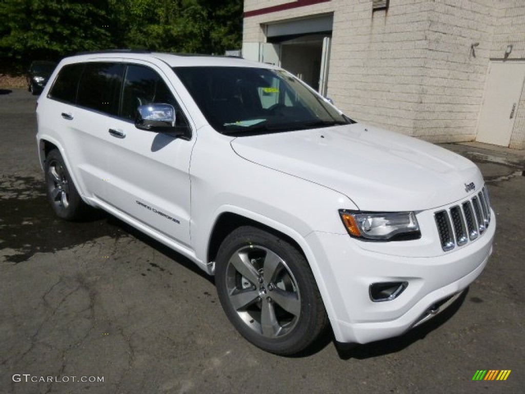 Bright White 2015 Jeep Grand Cherokee Overland 4x4 Exterior Photo #96775152