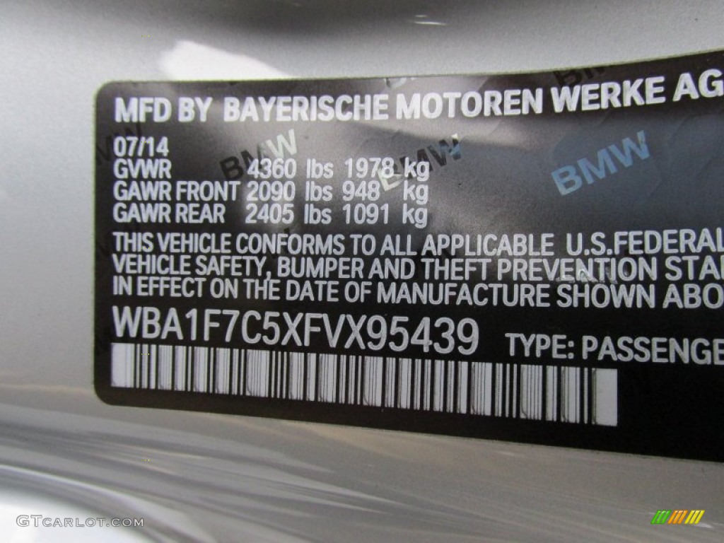 2015 2 Series 228i xDrive Coupe - Glacier Silver Metallic / Black photo #19