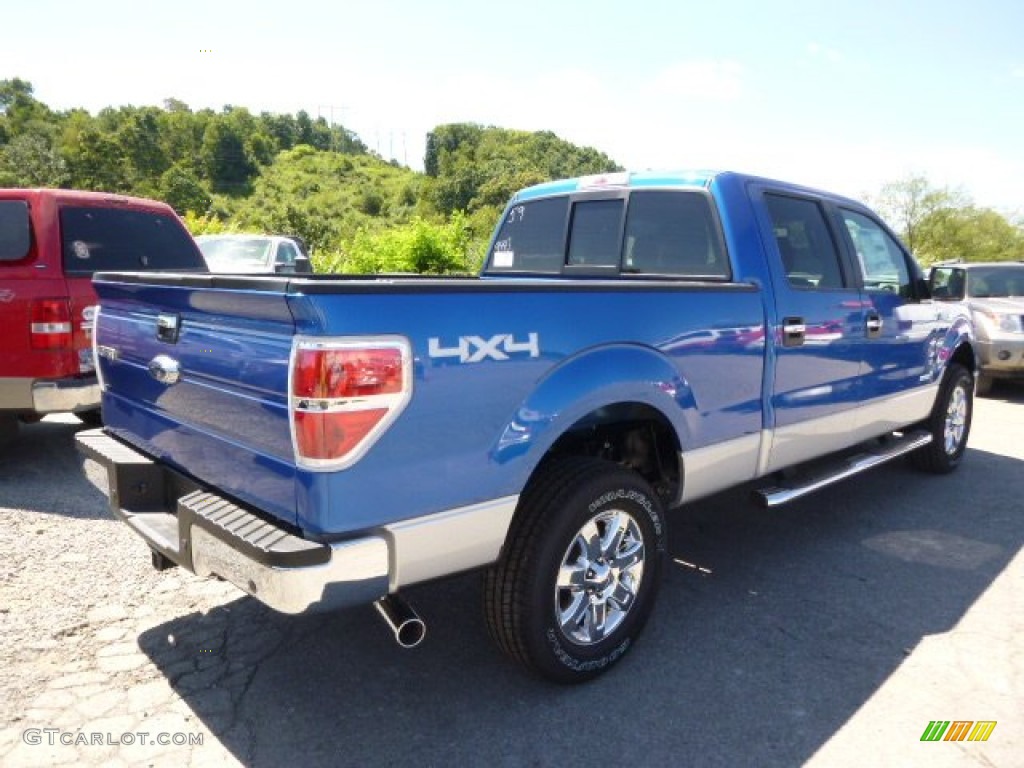 2014 F150 XLT SuperCrew 4x4 - Blue Flame / Steel Grey photo #8