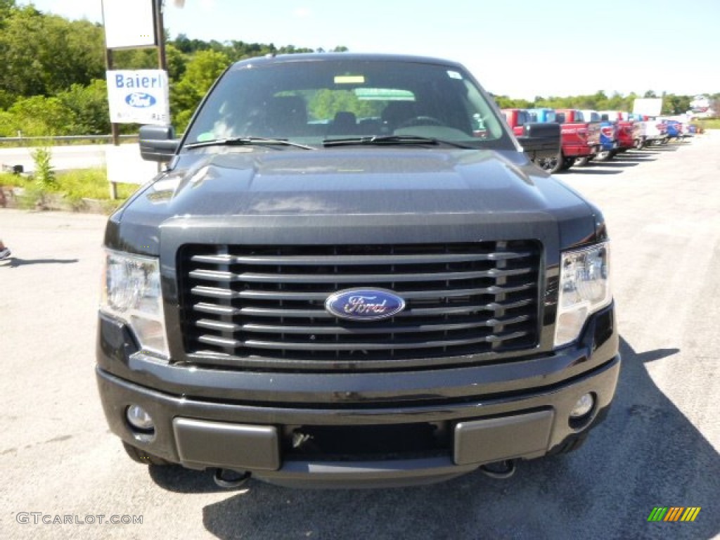 2014 F150 STX SuperCab 4x4 - Tuxedo Black / Black photo #3