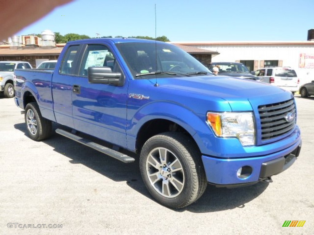 2014 F150 STX SuperCab 4x4 - Blue Flame / Steel Grey photo #2