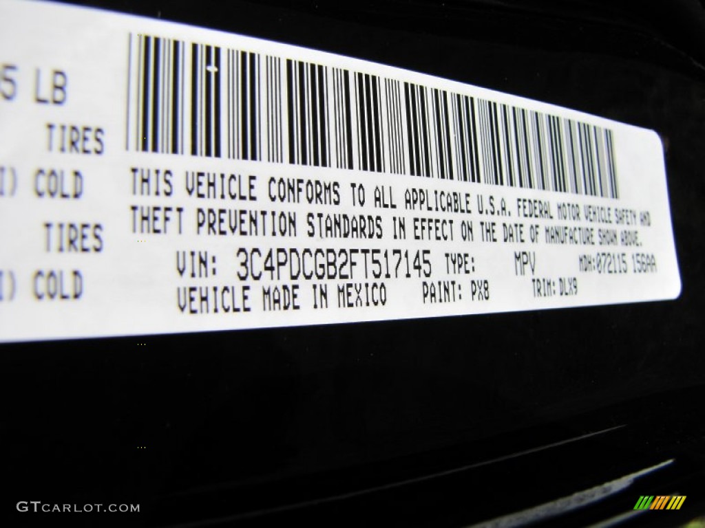 2015 Journey Color Code PX8 for Pitch Black Photo #96778173