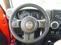 Black 2015 Jeep Wrangler Unlimited Sahara 4x4 Steering Wheel