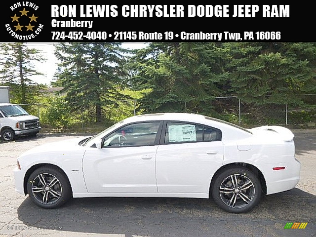 2014 Charger R/T AWD - Bright White / Black/Red photo #1