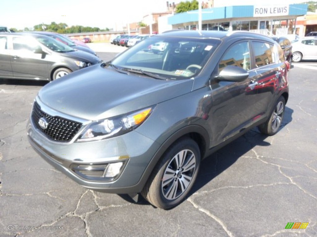 2015 Sportage EX AWD - Sage Green / Black photo #4