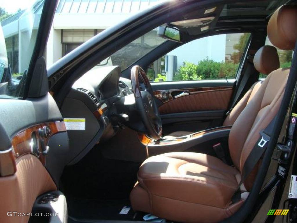 2008 E 350 4Matic Sedan - Black / Cognac Brown/Black photo #6