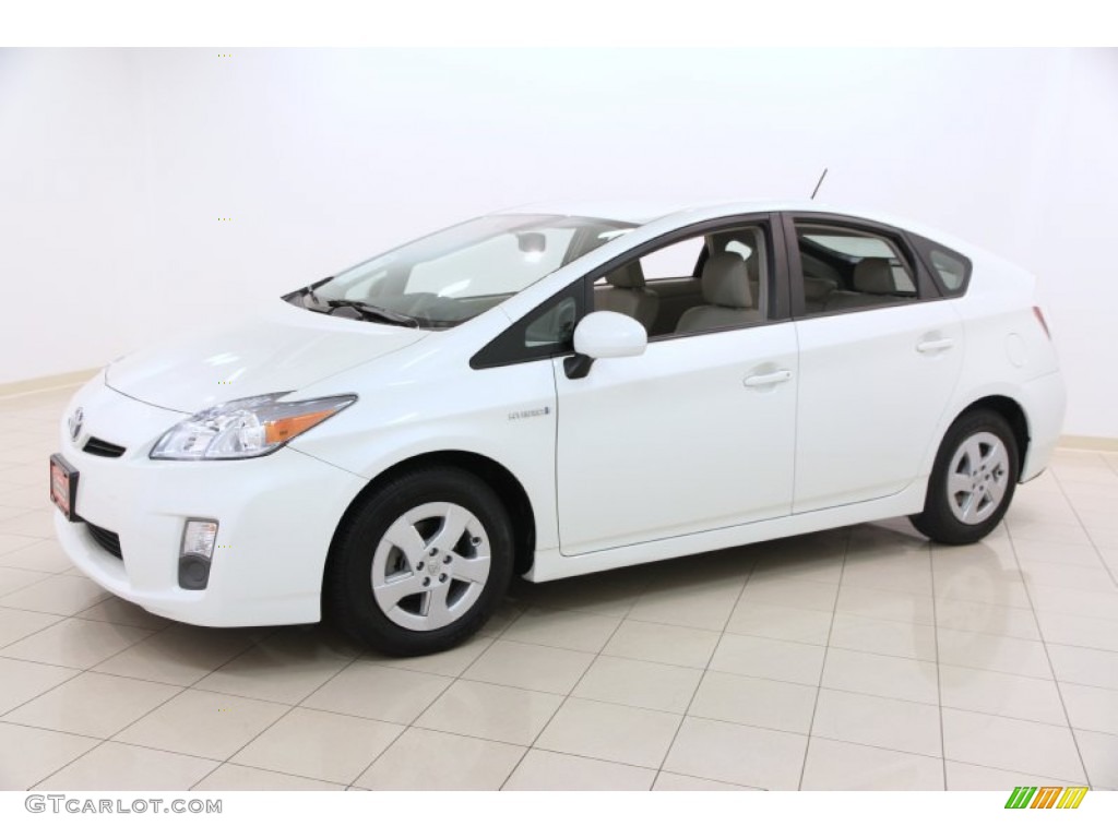 2010 Prius Hybrid IV - Blizzard White Pearl / Bisque photo #3