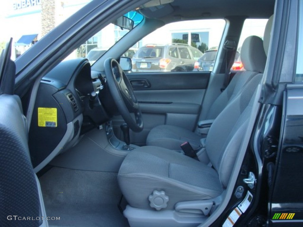2007 Forester 2.5 X - Obsidian Black Pearl / Graphite Gray photo #14