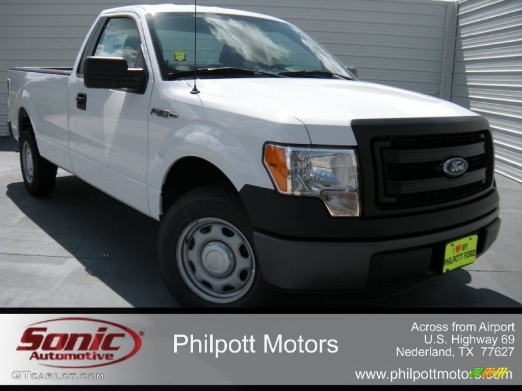 2014 F150 XL Regular Cab - Oxford White / Steel Grey photo #4