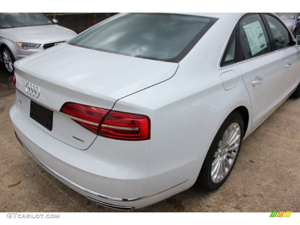 2015 A8 3.0T quattro - Glacier White Metallic / Black photo #8