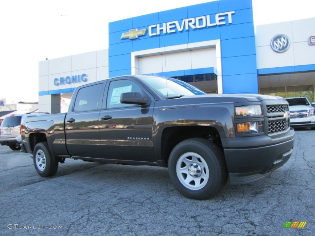 2014 Silverado 1500 WT Crew Cab - Tungsten Metallic / Jet Black/Dark Ash photo #1