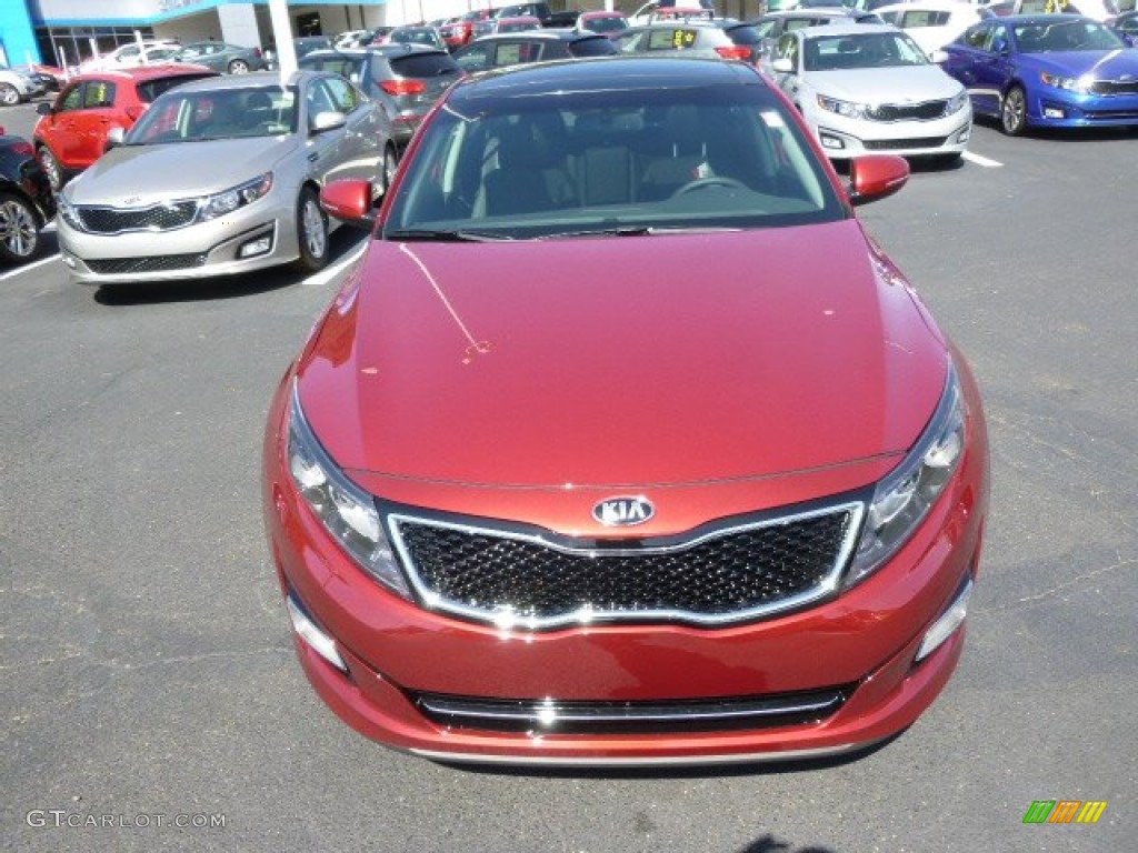 2015 Optima SX - Remington Red / Black photo #3