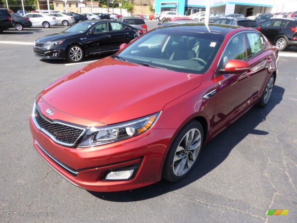 2015 Optima SX - Remington Red / Black photo #4