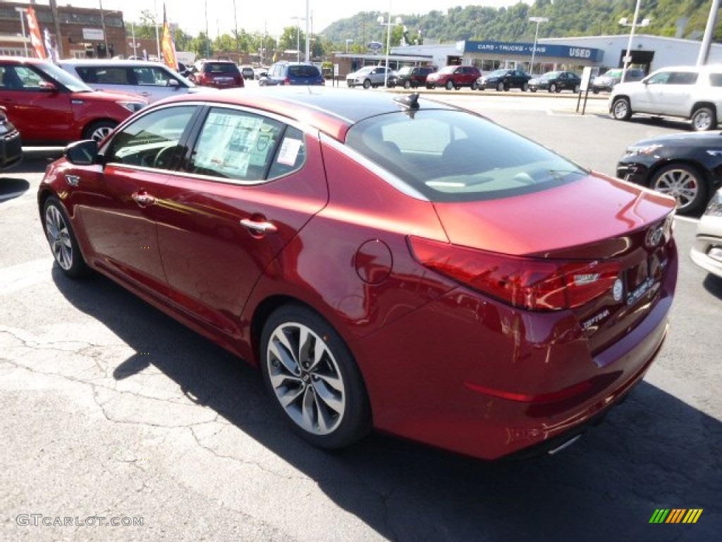 2015 Optima SX - Remington Red / Black photo #6