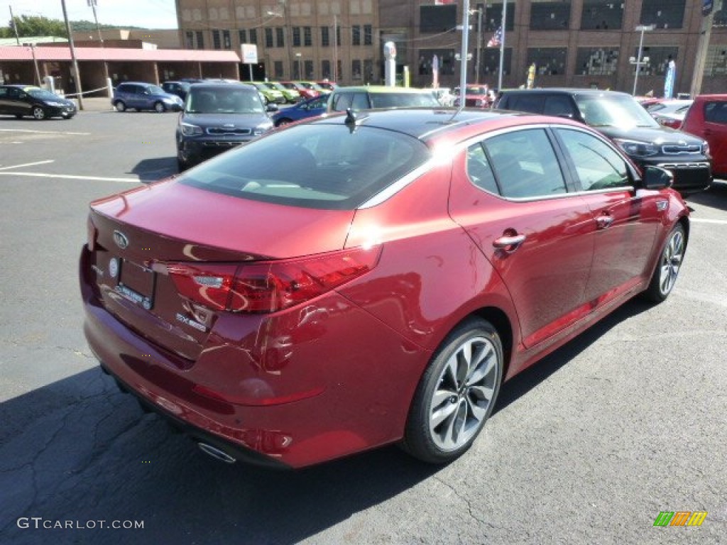 2015 Optima SX - Remington Red / Black photo #8