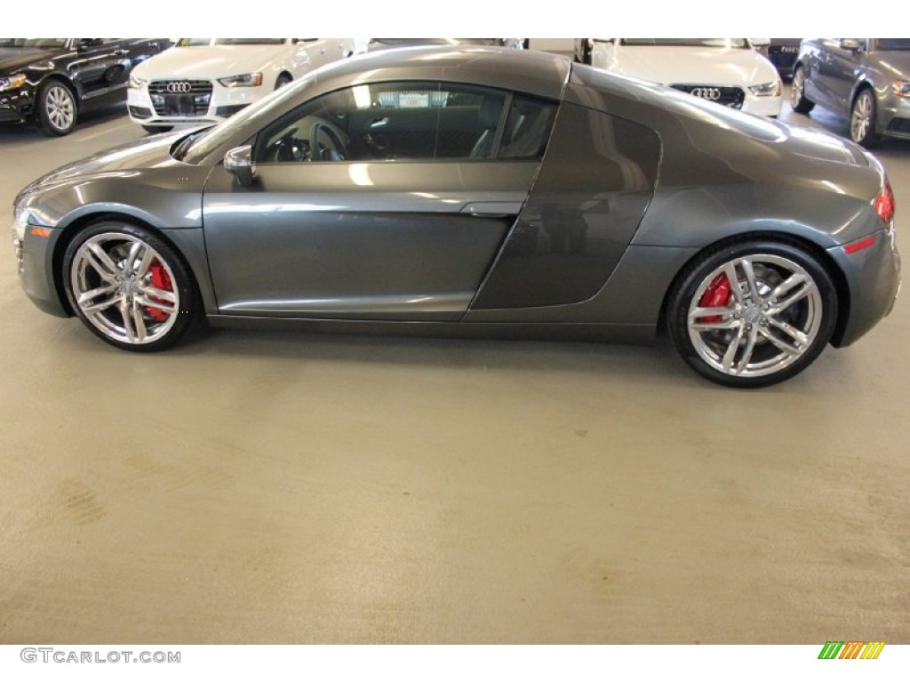 2015 R8 V8 - Daytona Grey Pearl / Black photo #5
