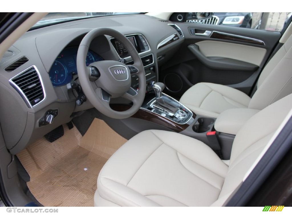 Pistachio Beige Interior 2015 Audi Q5 2.0 TFSI Premium Plus quattro Photo #96810248