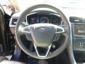 Charcoal Black 2015 Ford Fusion Titanium AWD Steering Wheel
