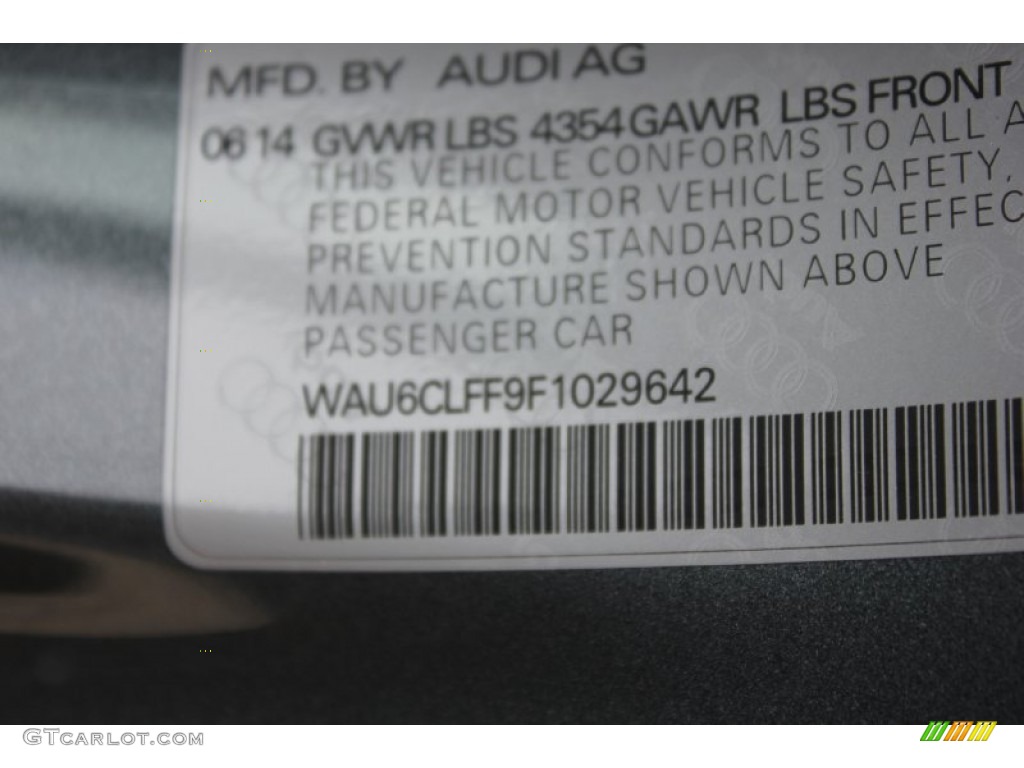 2015 Audi A3 1.8 Premium Plus Cabriolet Info Tag Photos