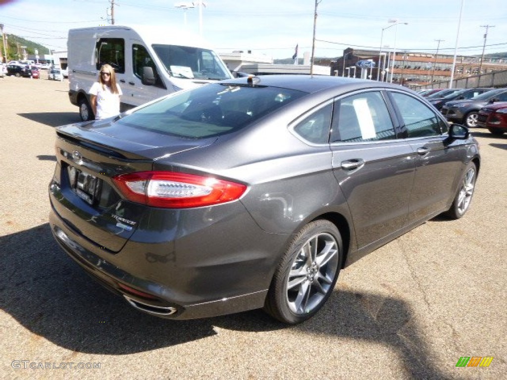 2015 Fusion Titanium AWD - Magnetic Metallic / Charcoal Black photo #8