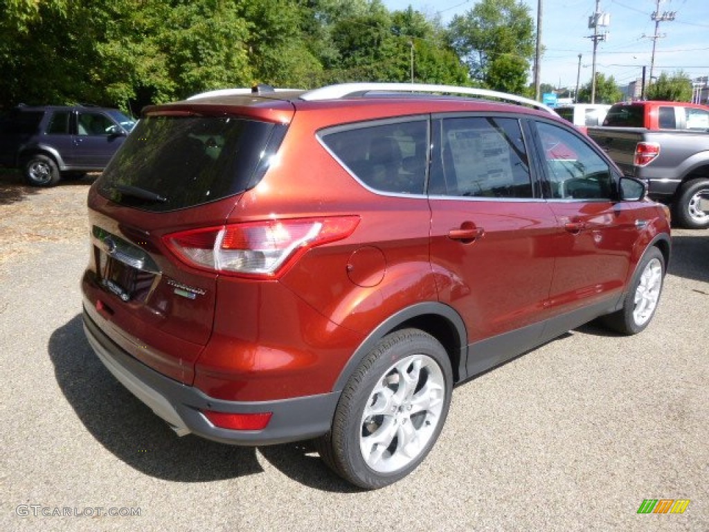 2014 Escape Titanium 2.0L EcoBoost 4WD - Sunset / Charcoal Black photo #8