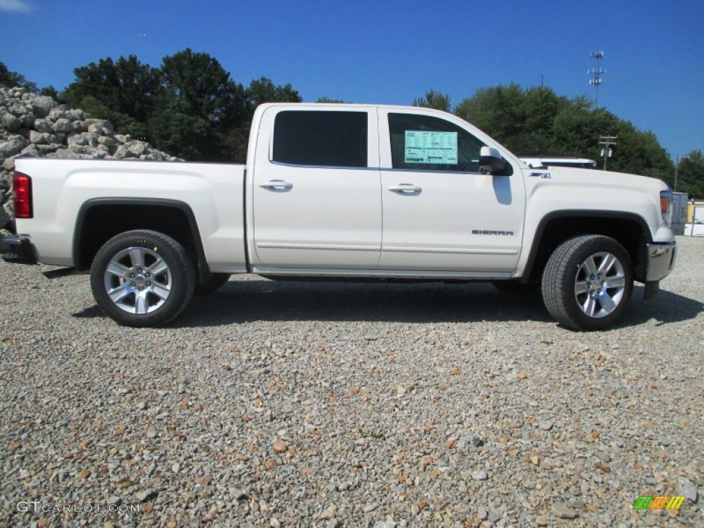 2014 Sierra 1500 SLE Crew Cab 4x4 - White Diamond Tricoat / Cocoa/Dune photo #40