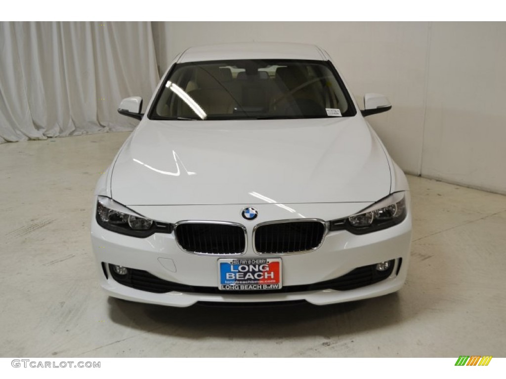 2015 3 Series 320i Sedan - Alpine White / Venetian Beige photo #9