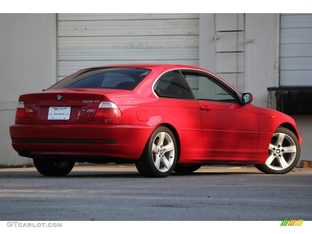 2005 3 Series 325i Coupe - Electric Red / Black photo #4