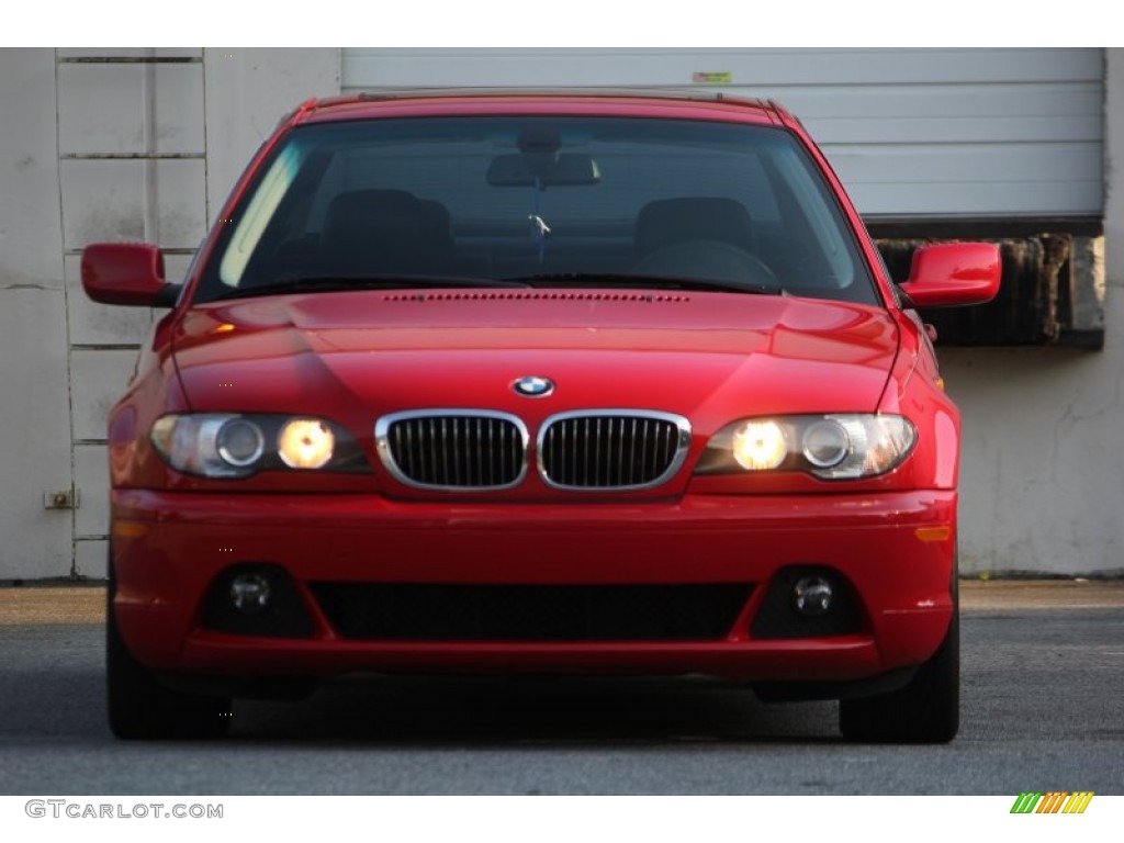 2005 3 Series 325i Coupe - Electric Red / Black photo #6