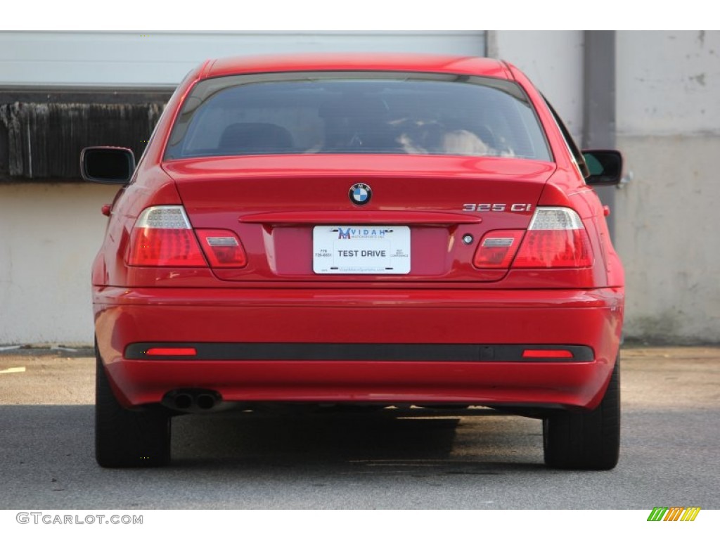 2005 3 Series 325i Coupe - Electric Red / Black photo #7