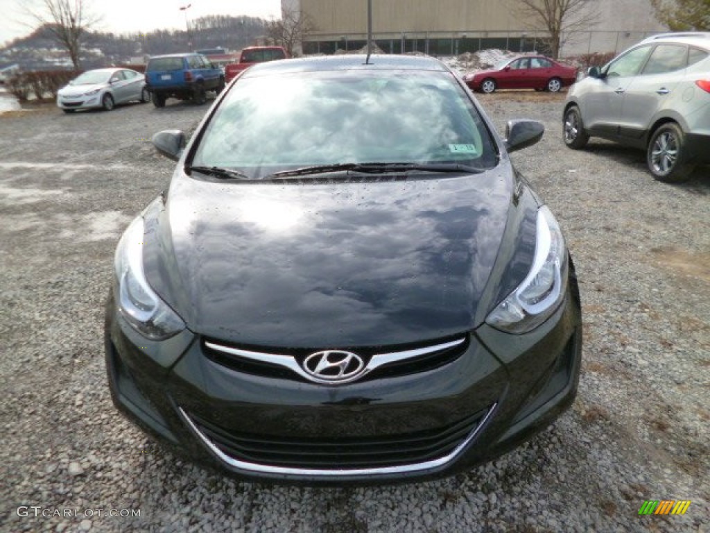 2014 Elantra SE Sedan - Black / Beige photo #2