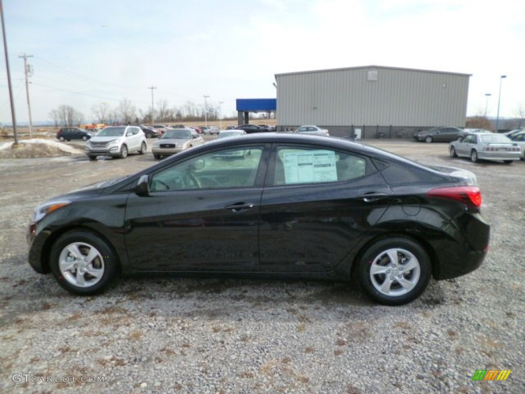2014 Elantra SE Sedan - Black / Beige photo #4