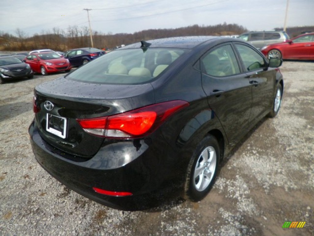 2014 Elantra SE Sedan - Black / Beige photo #7