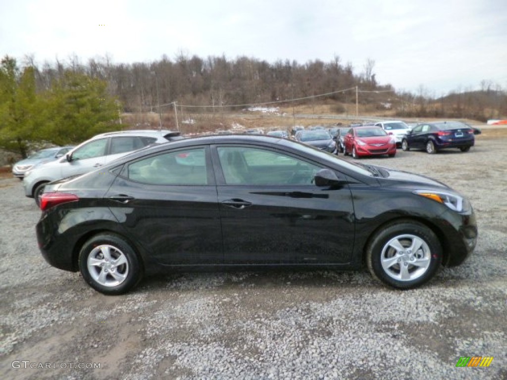 2014 Elantra SE Sedan - Black / Beige photo #8
