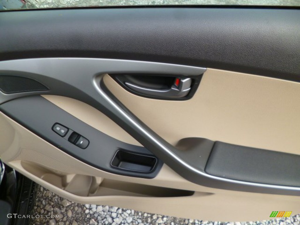2014 Elantra SE Sedan - Black / Beige photo #11