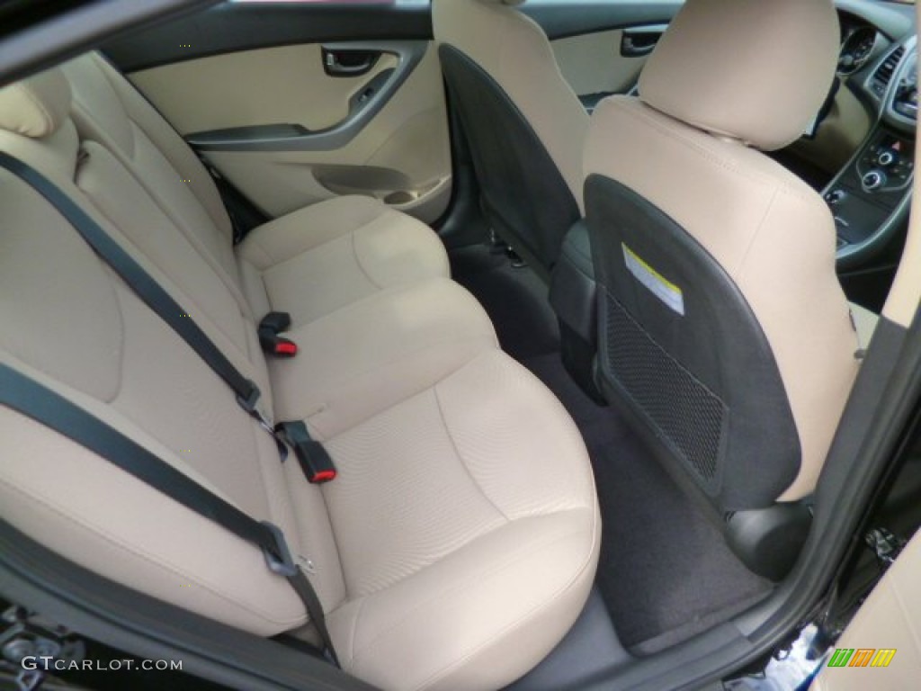 2014 Elantra SE Sedan - Black / Beige photo #12