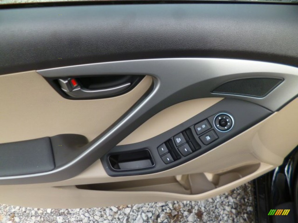 2014 Elantra SE Sedan - Black / Beige photo #17