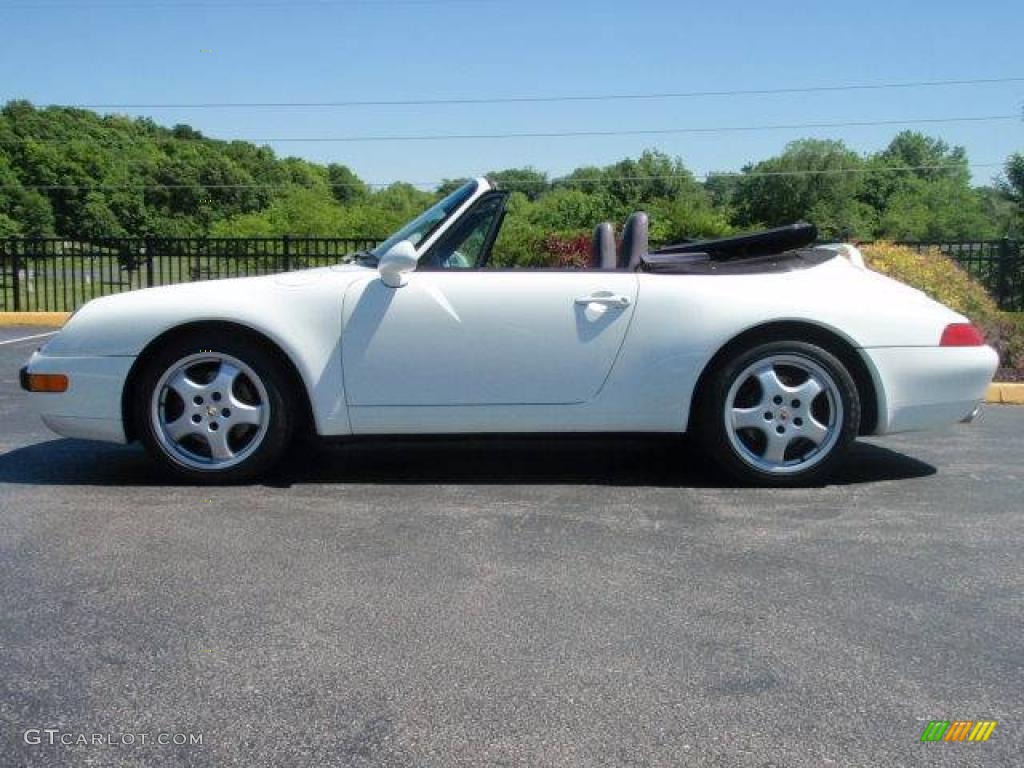 1995 911 Carrera Cabriolet - Grand Prix White / Classic Grey photo #3