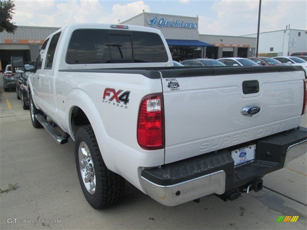 2015 F250 Super Duty Lariat Crew Cab 4x4 - White Platinum / Black photo #7