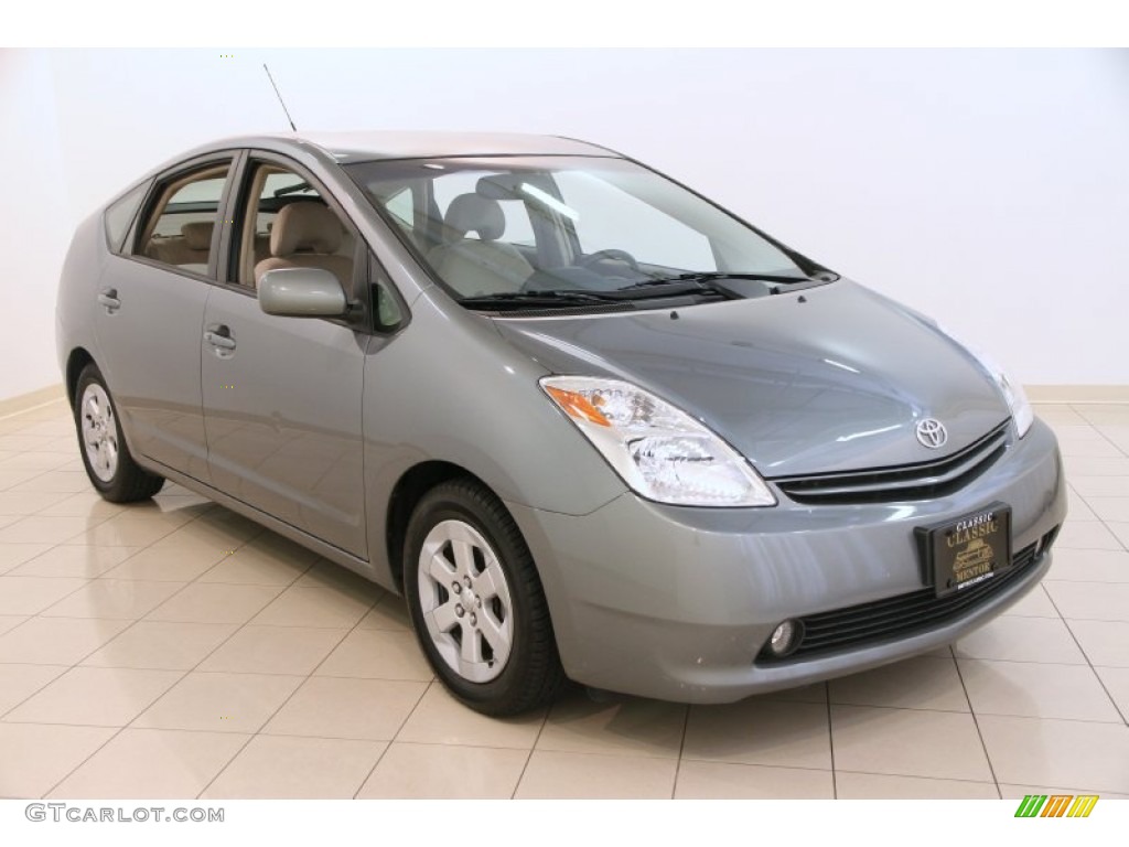 2005 Prius Hybrid - Tideland Gray Green Pearl / Ivory/Brown photo #1