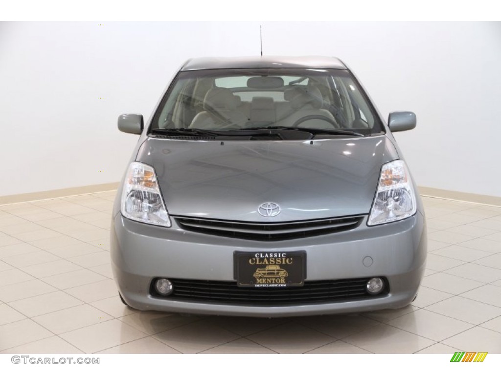 2005 Prius Hybrid - Tideland Gray Green Pearl / Ivory/Brown photo #2