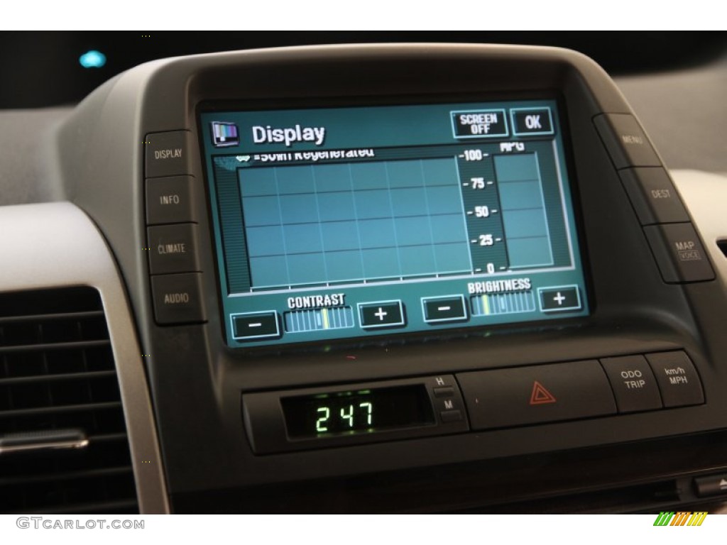 2005 Prius Hybrid - Tideland Gray Green Pearl / Ivory/Brown photo #10