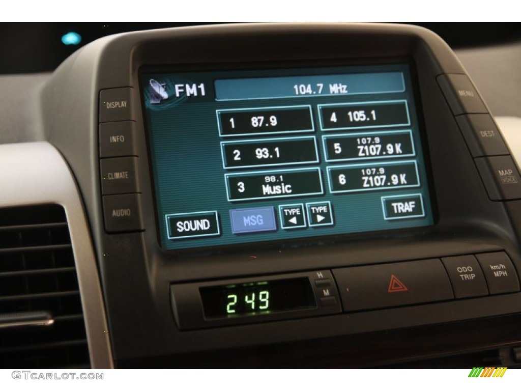 2005 Prius Hybrid - Tideland Gray Green Pearl / Ivory/Brown photo #14