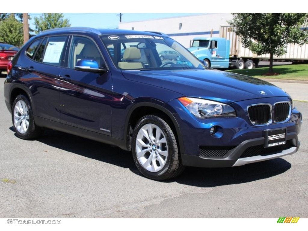 2014 X1 xDrive28i - Deep Sea Blue Metallic / Sand Beige photo #1