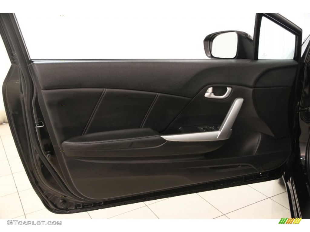 2014 Honda Civic EX-L Coupe Black Door Panel Photo #96847724
