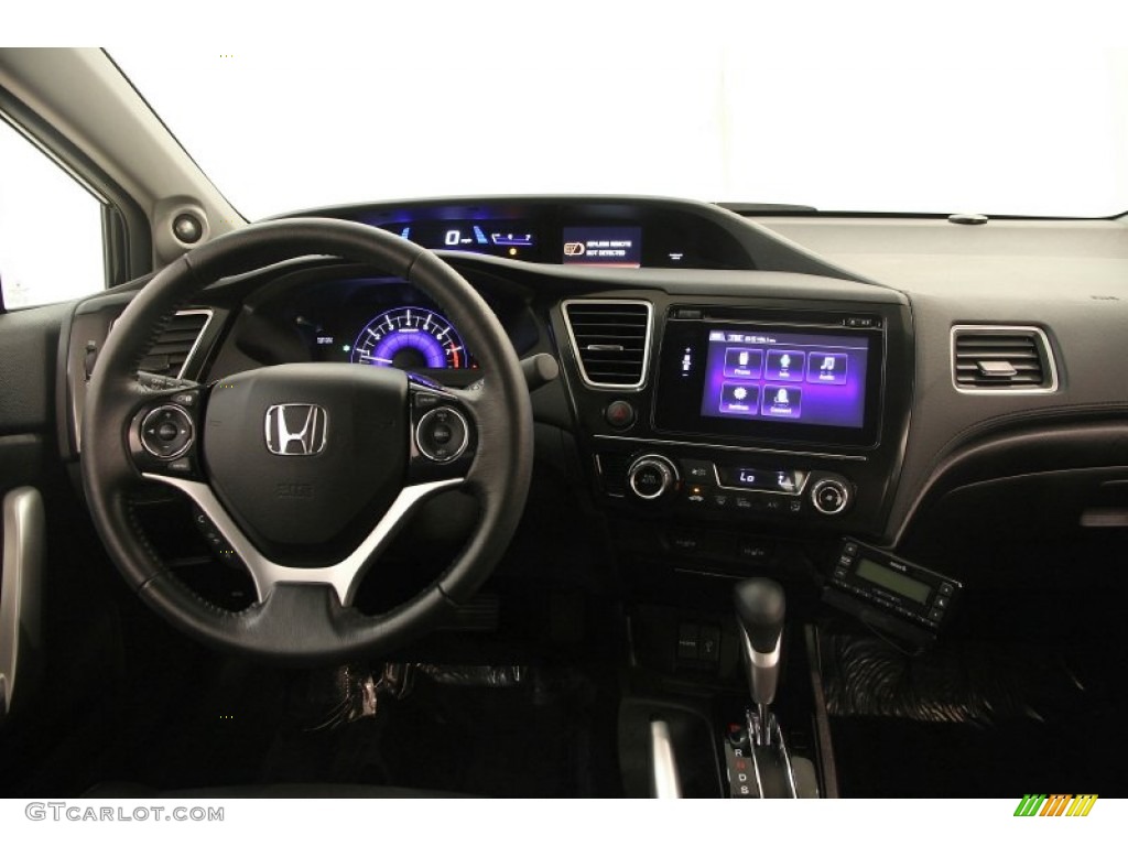 2014 Honda Civic EX-L Coupe Black Dashboard Photo #96847817